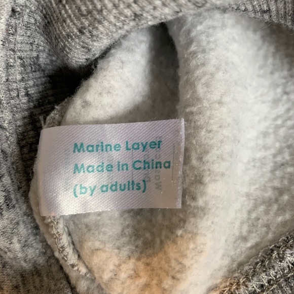 Marine Layer "Banks Crewneck" light heather gray sweatshirt - Picture 7 of 7